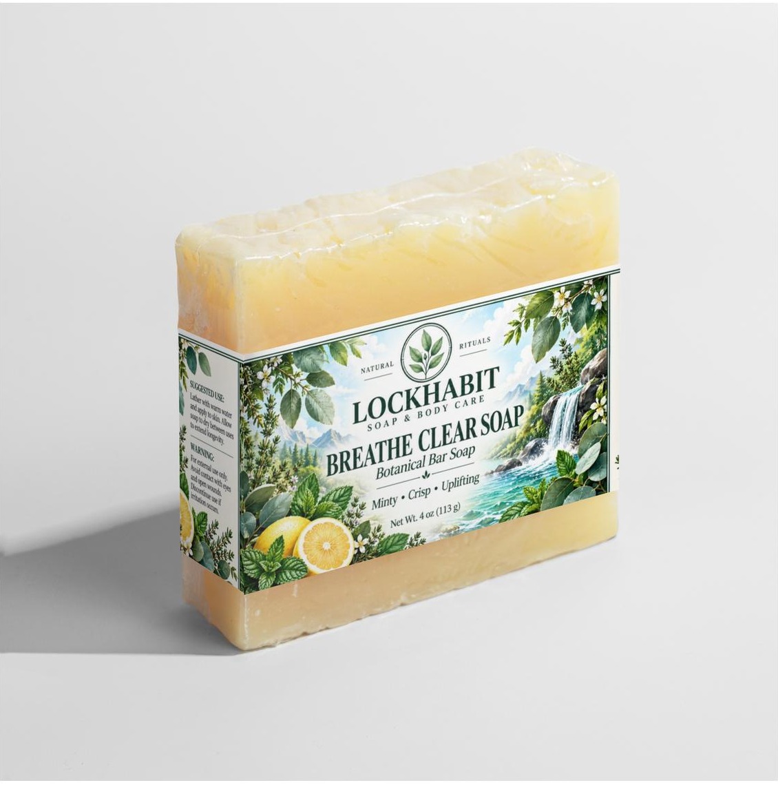 LOCKHABIT Breathe Clear Soap three-quarter view